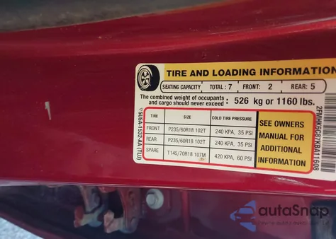 2019 Ford Flex Sel из США, поврежденный, VIN 2FMHK6C87KBA11608